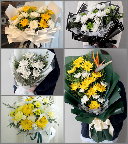 江苏扬州广陵区汤汪乡同心村白事花束代送